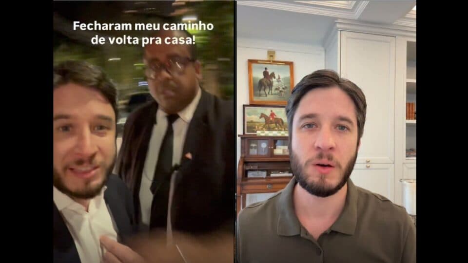 Casamento de filho de Moraes tem forte esquema de segurança em SP e empresário reclama de agressão