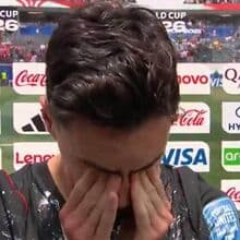 <![CDATA[ Eustáquio em lágrimas ao recordar os pais após marcar golo histórico do Canadá no Mundial ]]>