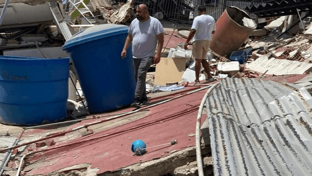 Sede do CS Marítimo de La Guaira destruída pelos sismos
