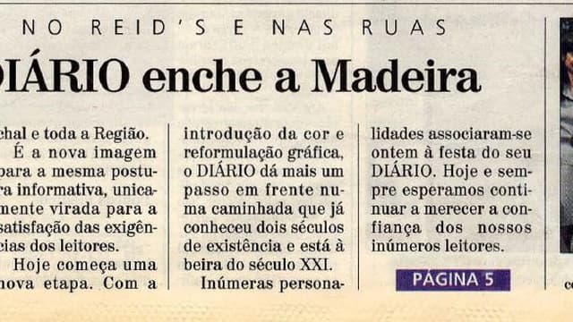 Há 33 anos o DIÁRIO lançava a sua nova imagem gráfica