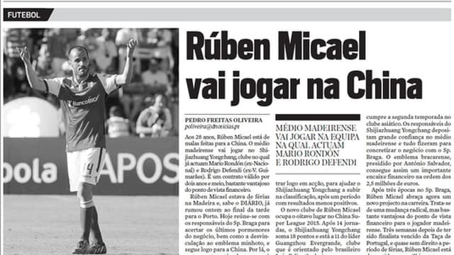 Há 11 anos, Rúben Micael rumava à China