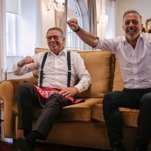 <![CDATA[ António José Seguro e Pedro Duarte vibram juntos com o jogo da Seleção ]]>