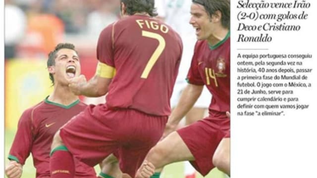 Há 20 anos era notícia a vitória de Portugal no Mundial de 2006