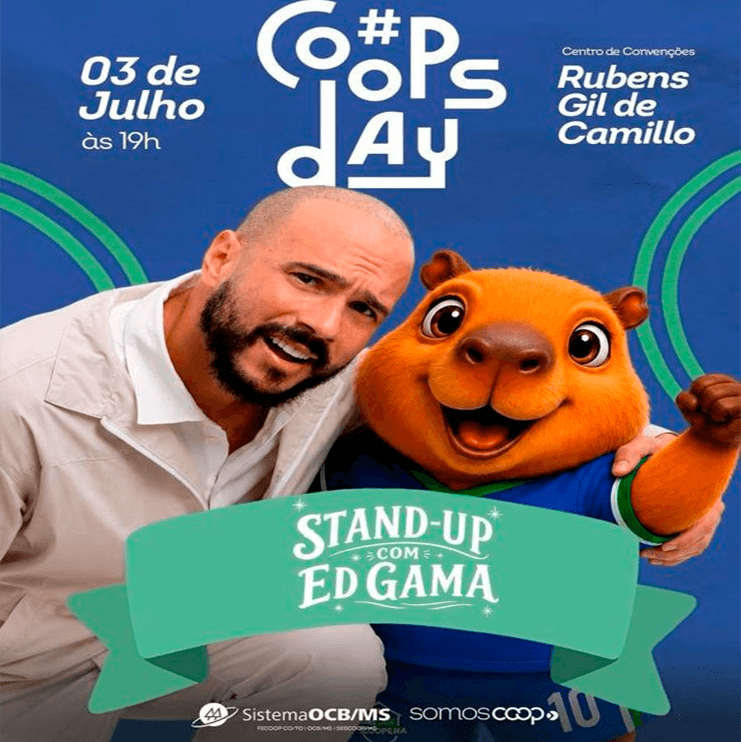 CoopsDay 2026 reúne cooperativismo de MS com Show de Ed Gama e entrada solidária