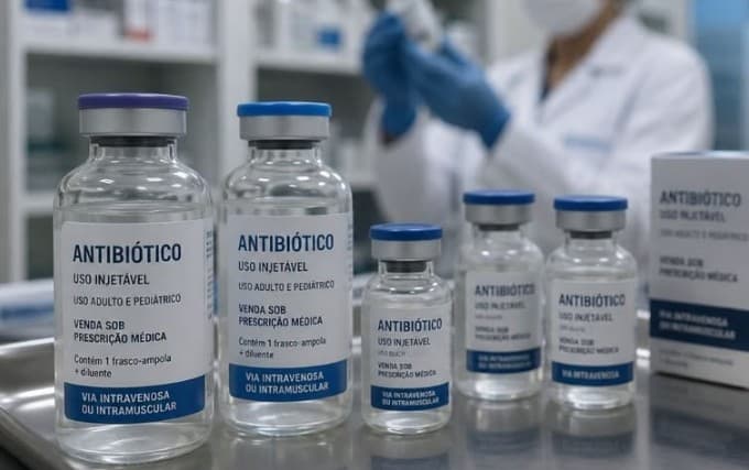 Anvisa manda recolher lote de antibiótico após vidro ser encontrado em frasco
