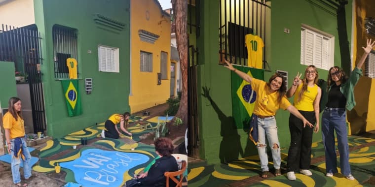 Coincidência transforma casas de 60 anos em trecho mais torcedor da rua